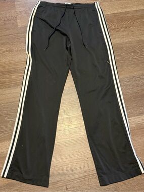 Adidas Black 3 Stripe Tracksuit Pants Mens XL Blokecore